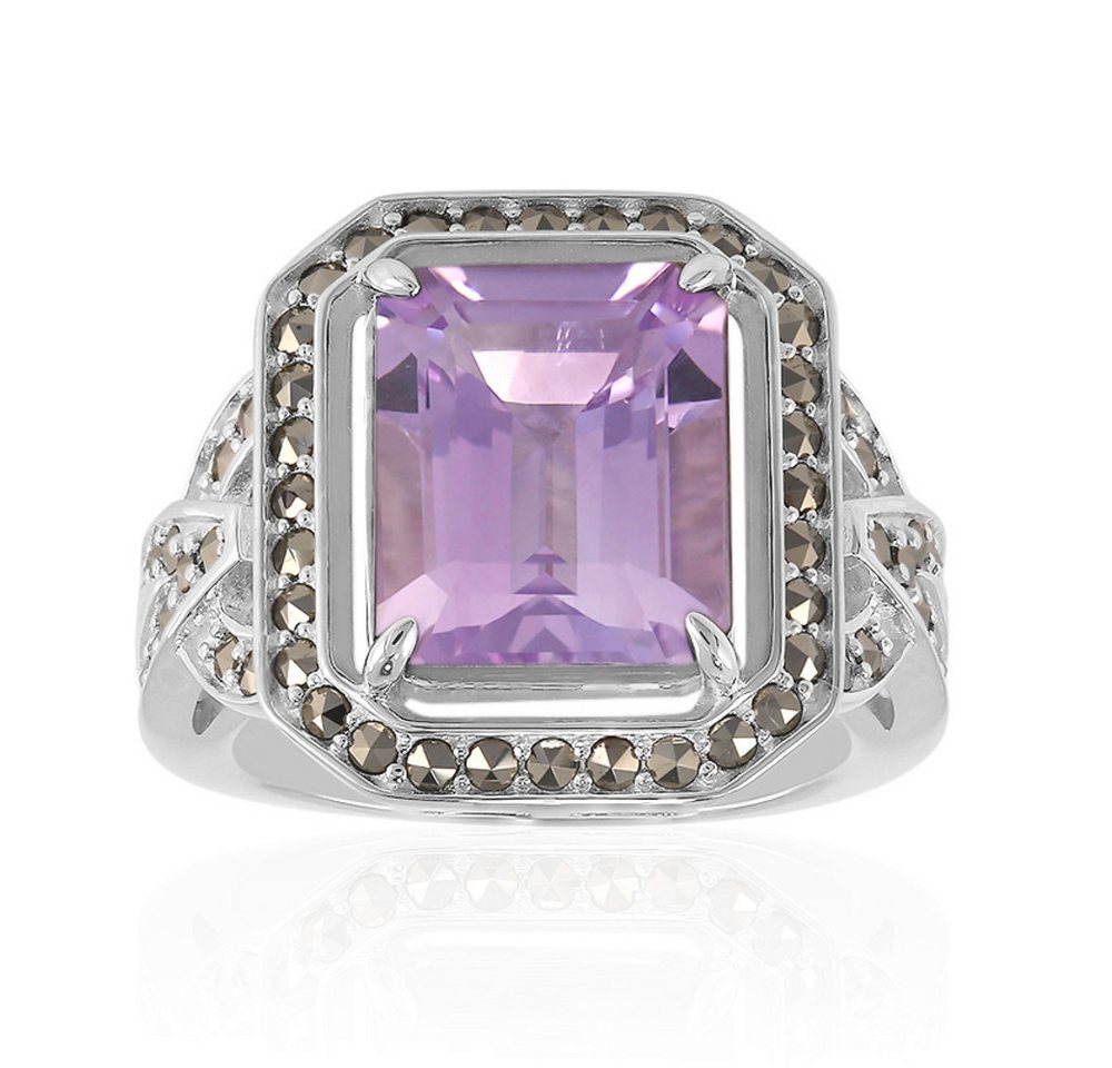 Cavill Silberring Cavill Ring Lavendel-Amethyst 3,42 ct, Markasit, 925 Silber (1-tlg) von Cavill