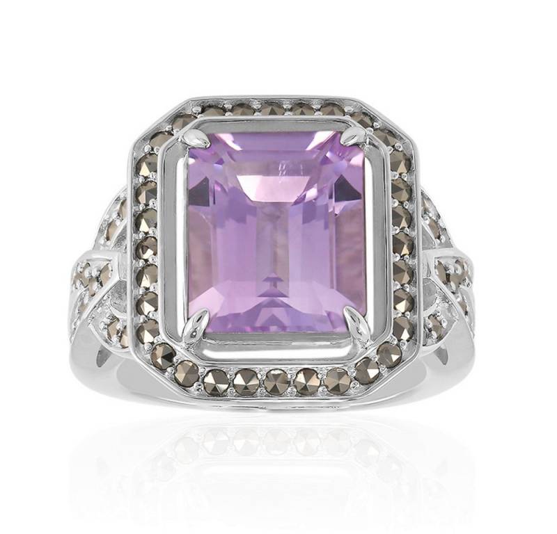 Cavill Silberring Cavill Ring Lavendel-Amethyst 3,42 ct, Markasit, 925 Silber (1-tlg) von Cavill