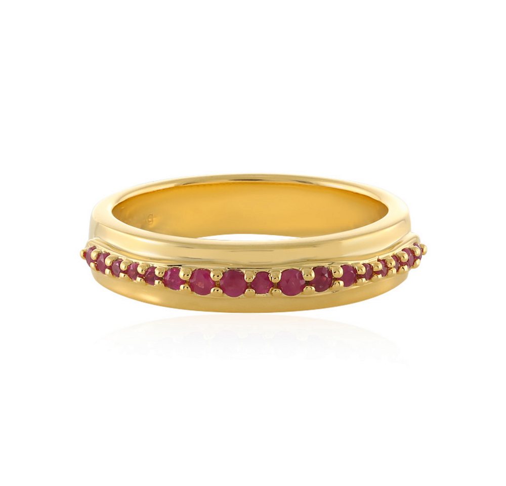 Cavill Silberring Rubin-Sterlingsilberring 0,185 ct, vergoldet, Damen Edelsteinring (1-tlg) von Cavill
