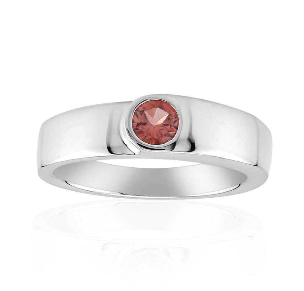 Cavill Solitärring Cavill Ring 0,20 ct Pink Turmalin Rund Schliff 925 Silber Damen (1-tlg) von Cavill