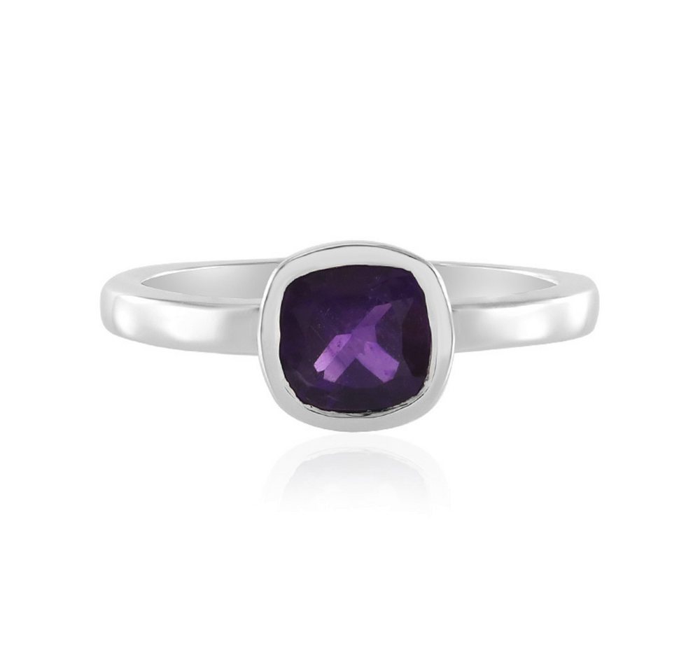 Cavill Solitärring Cavill Ring 0,639 ct Amethyst Kissenschliff 925 Silber Damen (1-tlg) von Cavill