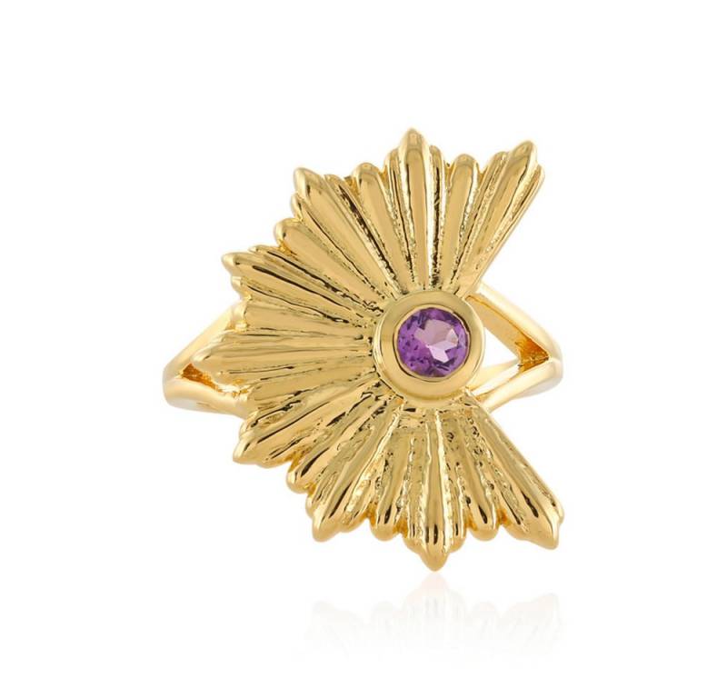 Cavill Solitärring Cavill Ring aus Sterlingsilber, vergoldet, 0,16 ct Amethyst (1-tlg) von Cavill