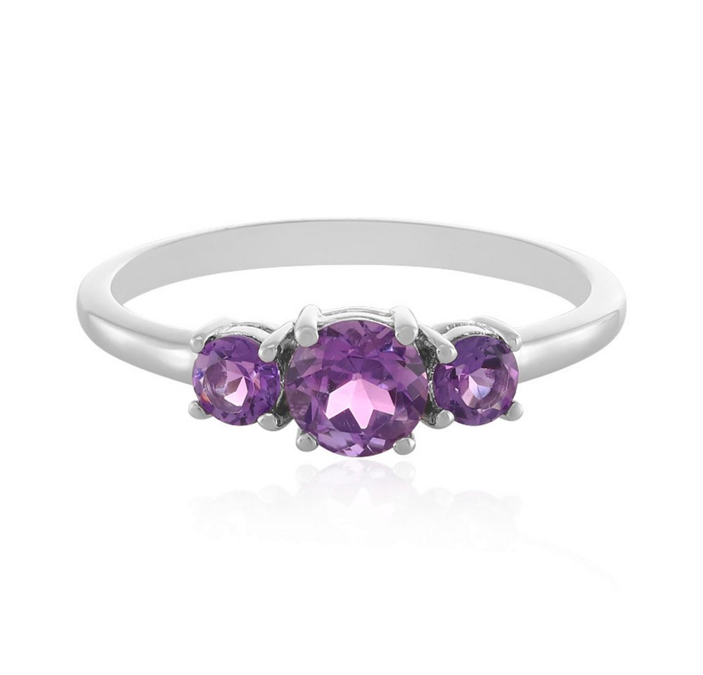 Cavill Silberring Cavill Ring 1,23 ct Amethyst Sterlingsilber platinplattiert Damen (1-tlg) von Cavill
