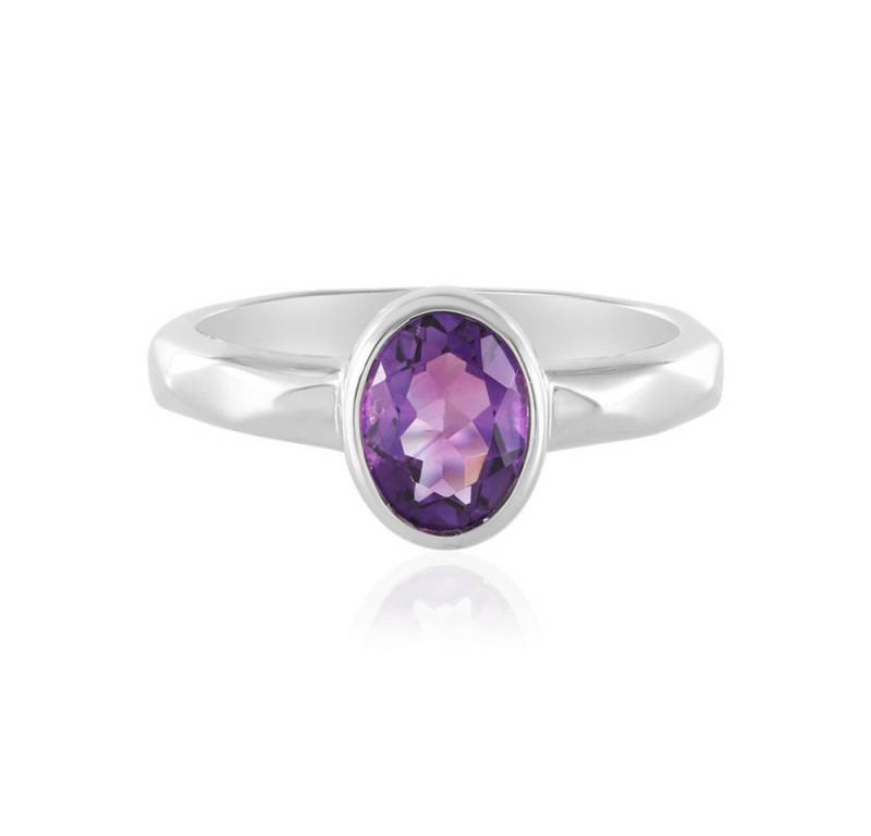 Cavill Solitärring Cavill Ring aus 925er Silber plattiert mit 0,955 ct Amethyst Oval (1-tlg) von Cavill