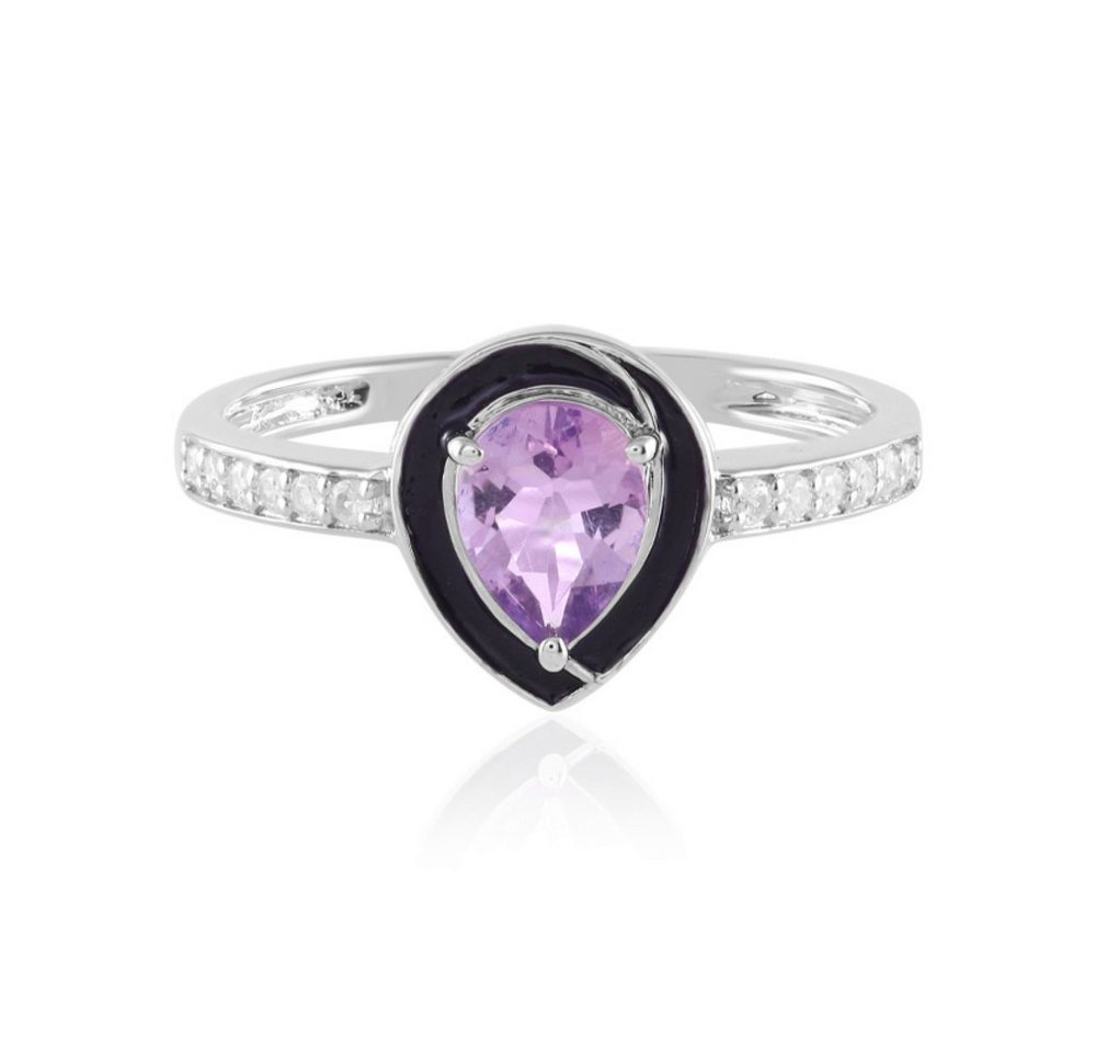 Cavill Silberring Lavendel Amethyst Ring 0,935 ct Tropfenschliff, 925 Silber platin (1-tlg) von Cavill