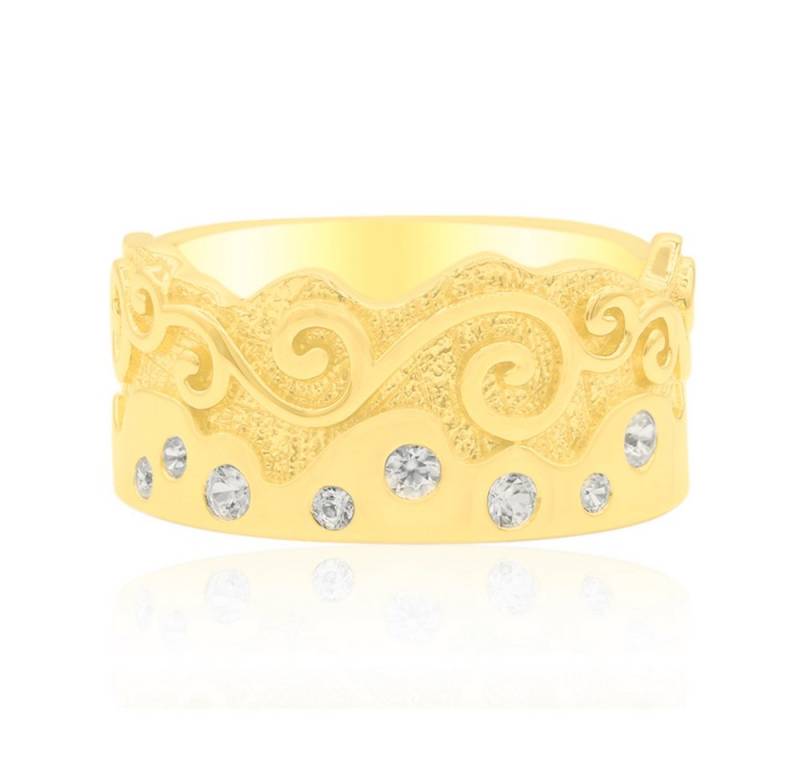 Cavill Silberring Cavill Damenring Sterlingsilber gelbvergoldet mit 0,24 ct Zirkon (1-tlg) von Cavill