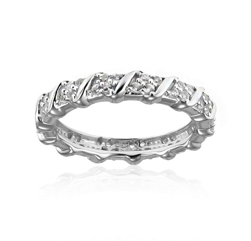 Cavill Silberring Cavill Ring Silber mit funkelnden Zirkonia, 21x21 mm, Damen (1-tlg) von Cavill