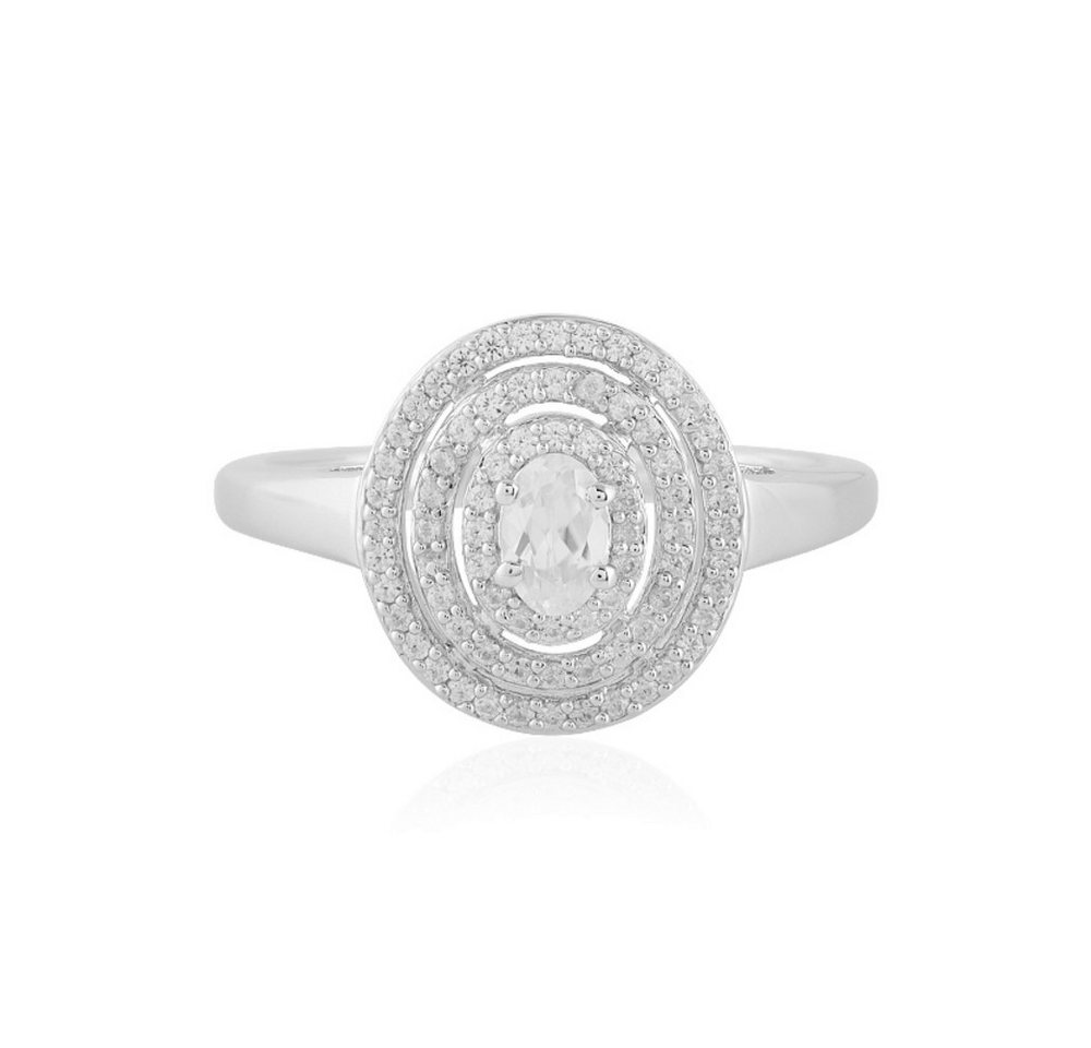 Cavill Silberring Zirkon Ring 1,215 ct Silber 925 Oval Schliff Halo, elegant (1-tlg) von Cavill