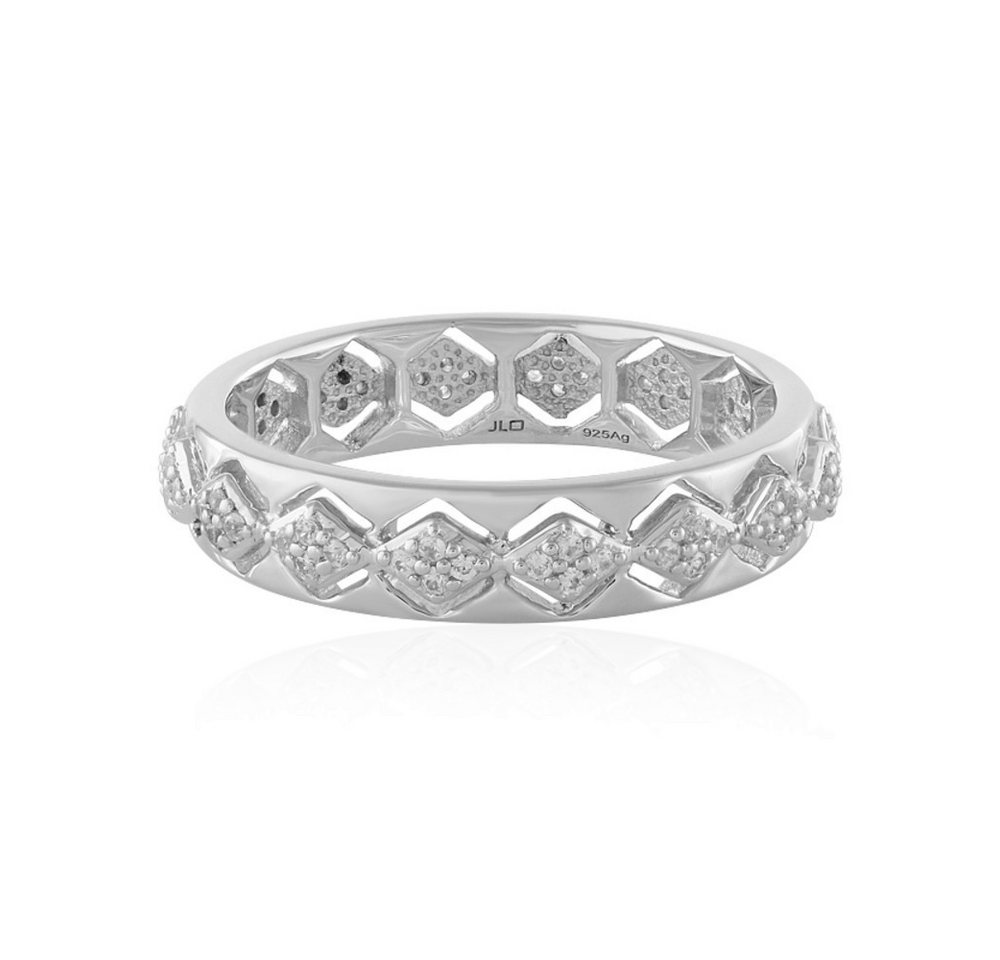 Cavill Silberring Cavill Ring Sterlingsilber Zirkonia Wabenmuster 21 mm Echtschmuck (1-tlg) von Cavill