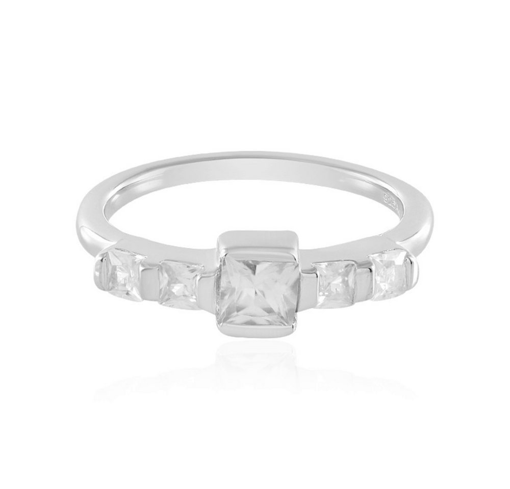 Cavill Silberring Cavill Sterlingsilberring mit 0,86 ct Zirkon, quadratischer Schliff (1-tlg) von Cavill
