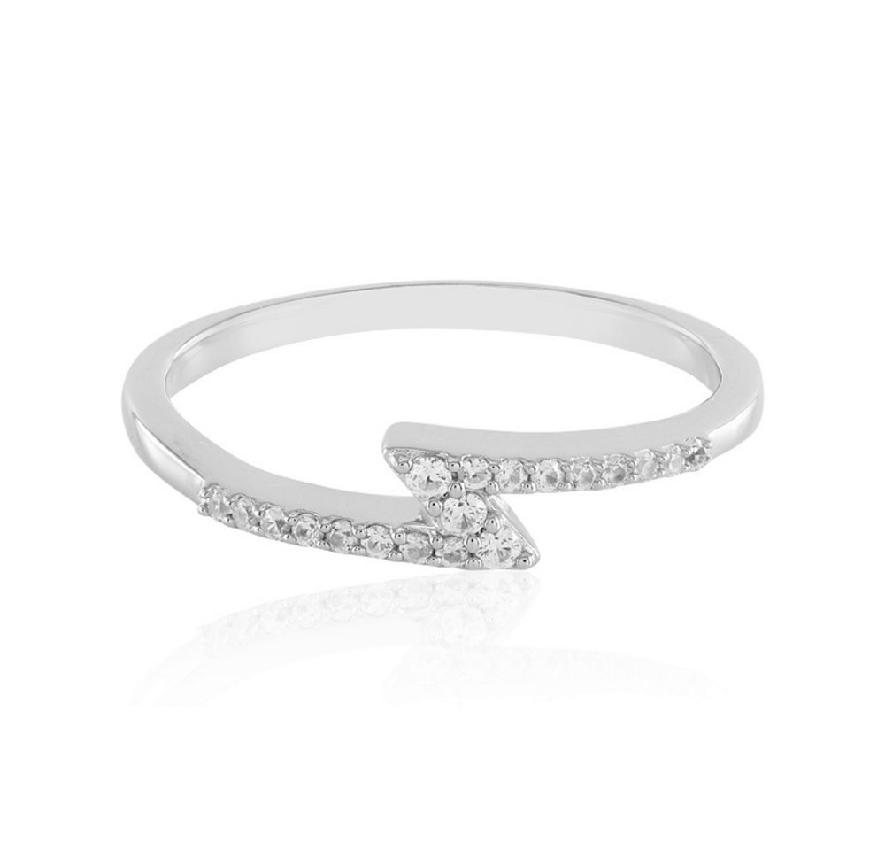 Cavill Silberring Cavill Ring 0,29 ct Zirkon Platin 925 Silber Pavé Damen Schmuck (1-tlg) von Cavill