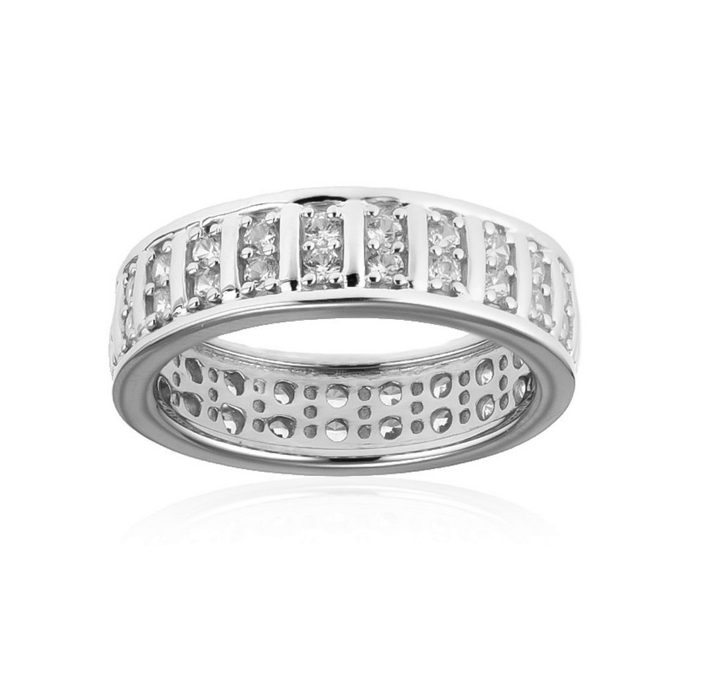 Cavill Silberring Cavill Ring 925 Sterlingsilber mit rundem Zirkonia 20x20 mm, elegant (1-tlg) von Cavill