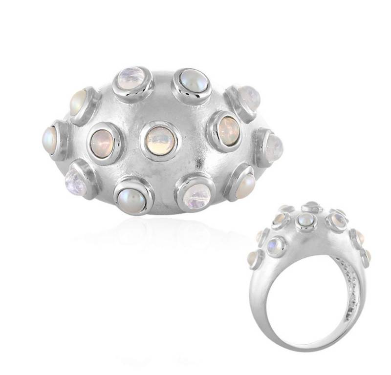 Cavill Perlenring Cavill Sterling Silber Ring mit 0,985 ct Welo Opal & Perlen (1-tlg) von Cavill