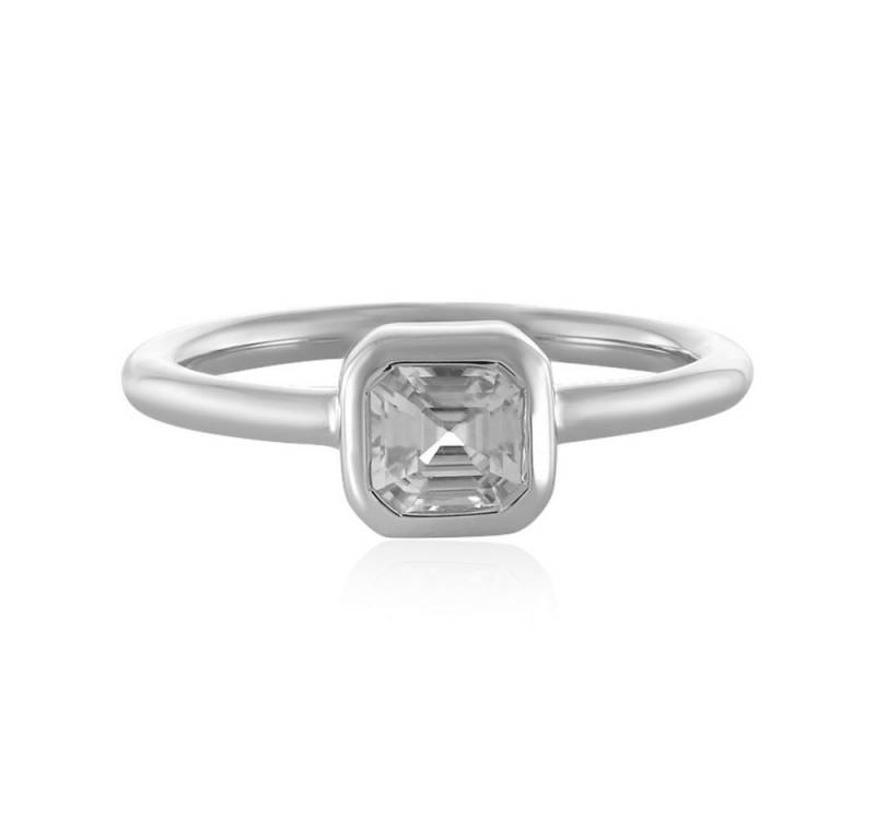 Cavill Solitärring Cavill Ring 0,97 ct Zirkon aus 925er Sterlingsilber platinbeschichtet (1-tlg) von Cavill