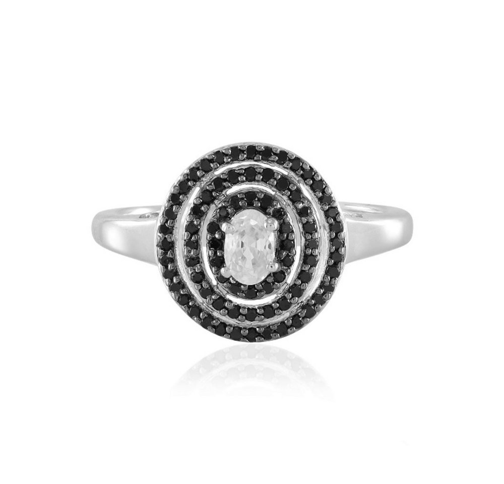 Cavill Silberring Ring aus 925er Sterlingsilber mit 0,77 ct Zirkon & 0,50 ct Spinell (1-tlg) von Cavill