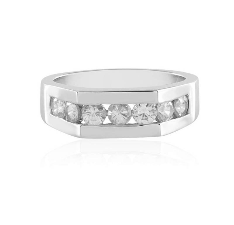 Cavill Silberring Cavill Ring 925 Sterling Silber platinbeschichtet, Zirkon 0,95 ct (1-tlg) von Cavill