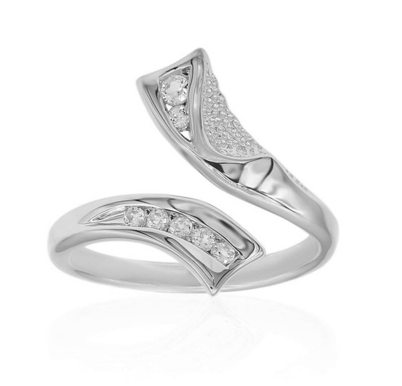 Cavill Silberring Weißer Topas Ring 0,13 ct Sterlingsilber Modern Damen Schmuck (1-tlg) von Cavill