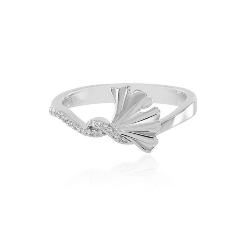 Cavill Silberring Cavill 925 Sterling Silberring, platinierte Zirkone 0,145 ct, elegant (1-tlg) von Cavill