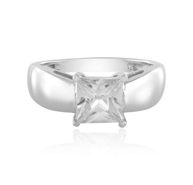 Cavill Solitärring Zirkonring 1,84 ct Prinzessschliff Sterlingsilber,platin Dam. (1-tlg) von Cavill