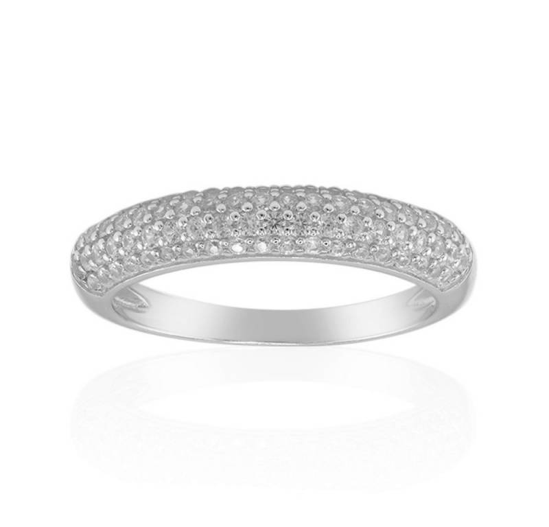 Cavill Silberring Cavill Zirkonring 0,74 ct Pavé 925 Sterlingsilber Oval Gr.18 (1-tlg) von Cavill