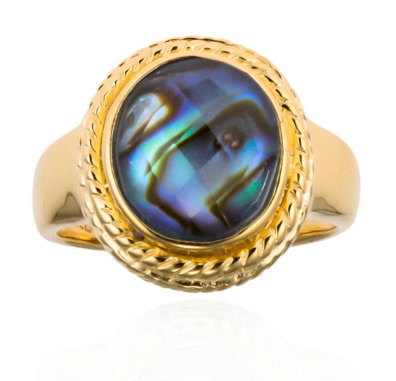 Cavill Solitärring Cavill Ring aus 925er Silber, weißer Quarz 2,95 ct, goldplattiert (1-tlg) von Cavill