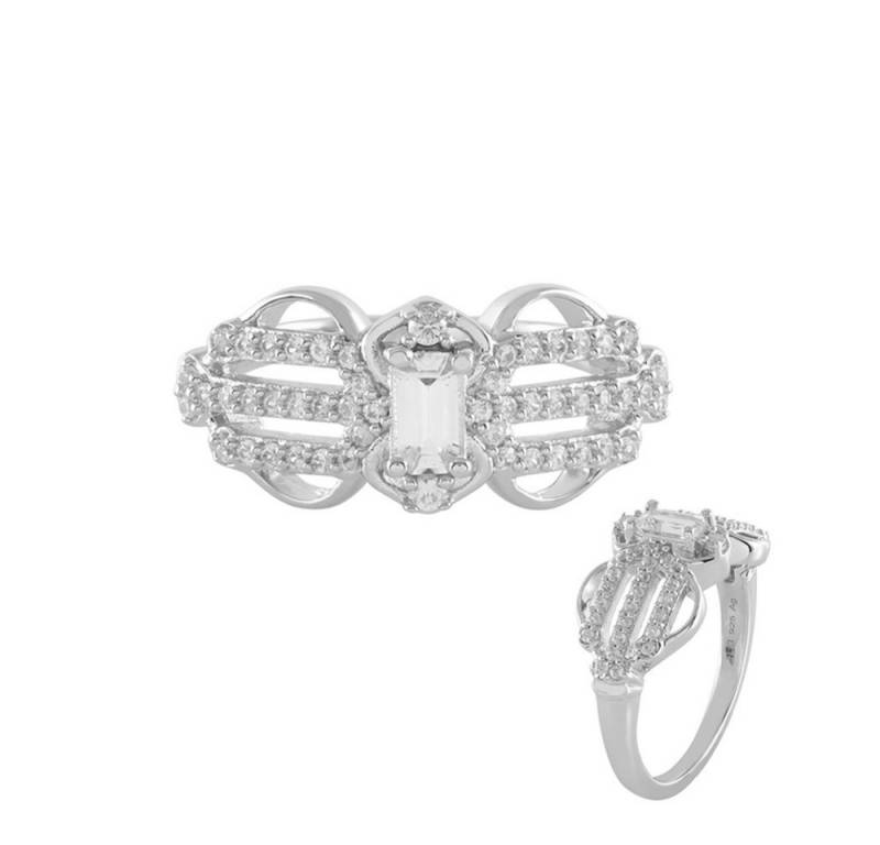 Cavill Silberring Cavill Damenring Weißer Saphir 0,28 ct & Zirkon 0,67 ct Silber (1-tlg) von Cavill