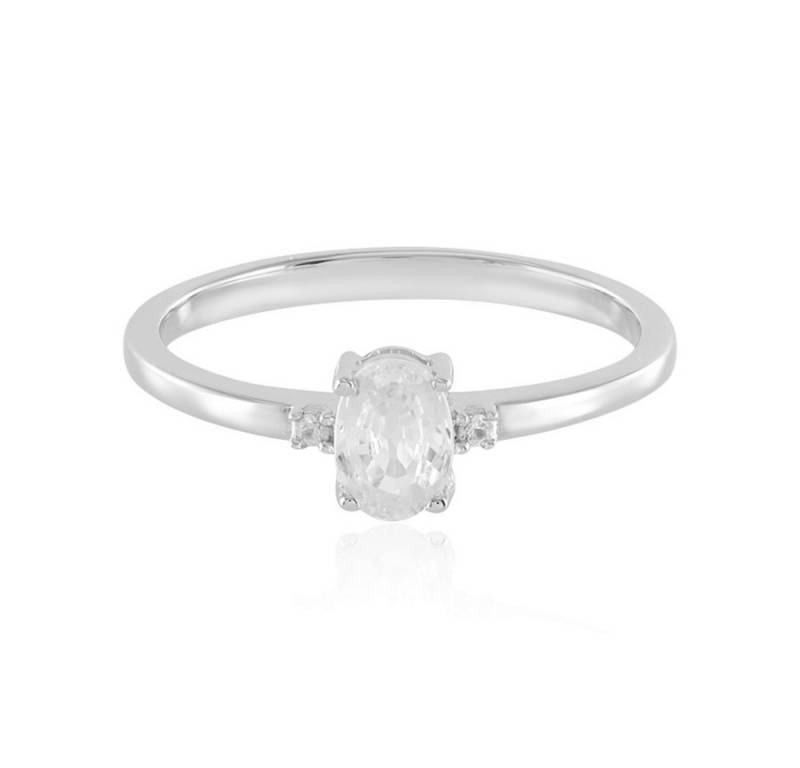 Cavill Silberring Cavill Damenring Sterlingsilber platinert, 1,08 ct ovaler Zirkon (1-tlg) von Cavill