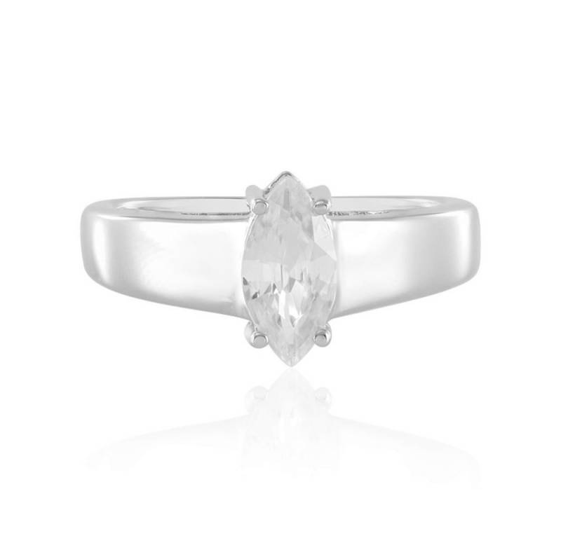 Cavill Solitärring Cavill Sterlingsilber Ring 1,20 ct Kambodscha Zirkon, Platin, Marquis (1-tlg) von Cavill