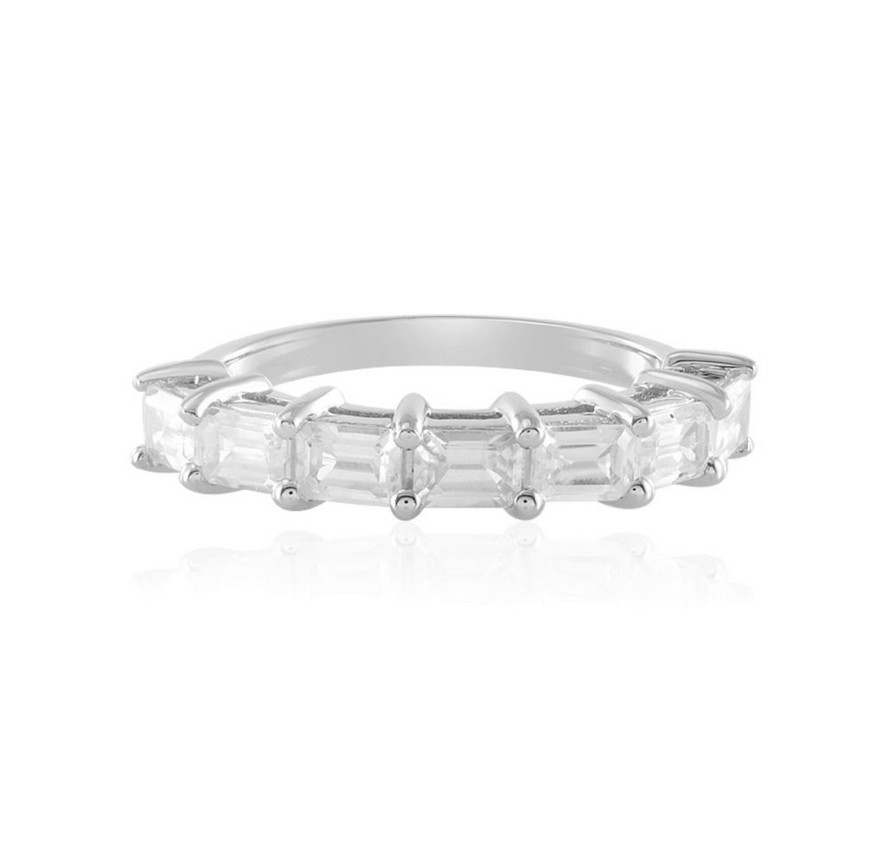 Cavill Silberring Cavill Silberring 925 platin. Damenring 7 Zirkone 1,66 ct Echtschmuck (1-tlg) von Cavill