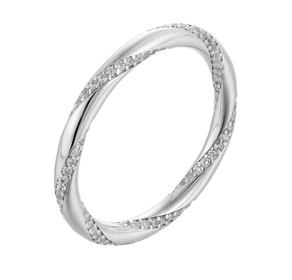 Cavill Silberring Cavill 925 Sterlingsilber Ring mit 0,77 ct Zirkon Pavé Design (1-tlg) von Cavill