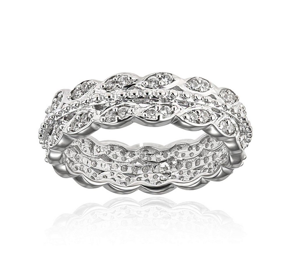 Cavill Silberring Cavill Ring aus Sterlingsilber, 4,10 ct Zirkon, Pavéfassung, elegant (1-tlg) von Cavill