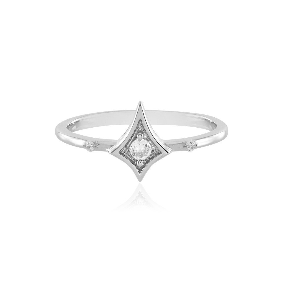 Cavill Silberring Kambodschanischer Zirkon Platinplattierter Silberring, 0,179ct (1-tlg) von Cavill
