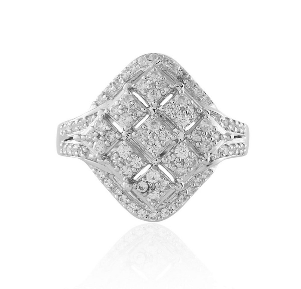 Cavill Silberring Cavill Damenring aus 925 Sterling Silber, 0,93 ct Zirkon, elegant (1-tlg) von Cavill