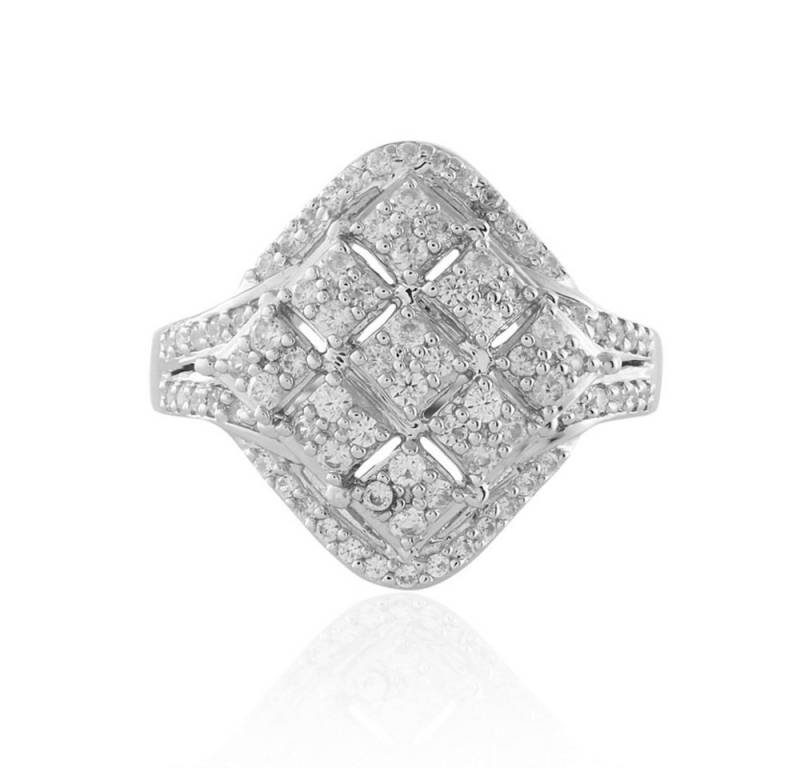 Cavill Silberring Cavill Damenring aus 925 Sterling Silber, 0,93 ct Zirkon, elegant (1-tlg) von Cavill