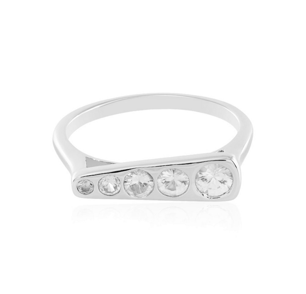Cavill Silberring Cavill Ring Sterlingsilber, 1,24 ct Zirkon, rund, platinierter Schmuck (1-tlg) von Cavill