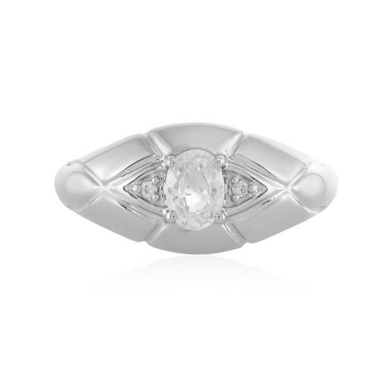 Cavill Silberring Cavill Ring 925 Sterling Silber platinierter Zirkon 1,29 ct oval (1-tlg) von Cavill