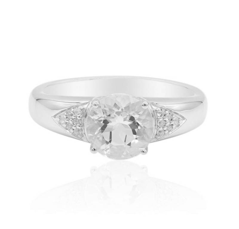 Cavill Silberring Cavill Ring Petalit 0,808 ct & weiße Topase 0,051 ct, 925 Silber (1-tlg) von Cavill