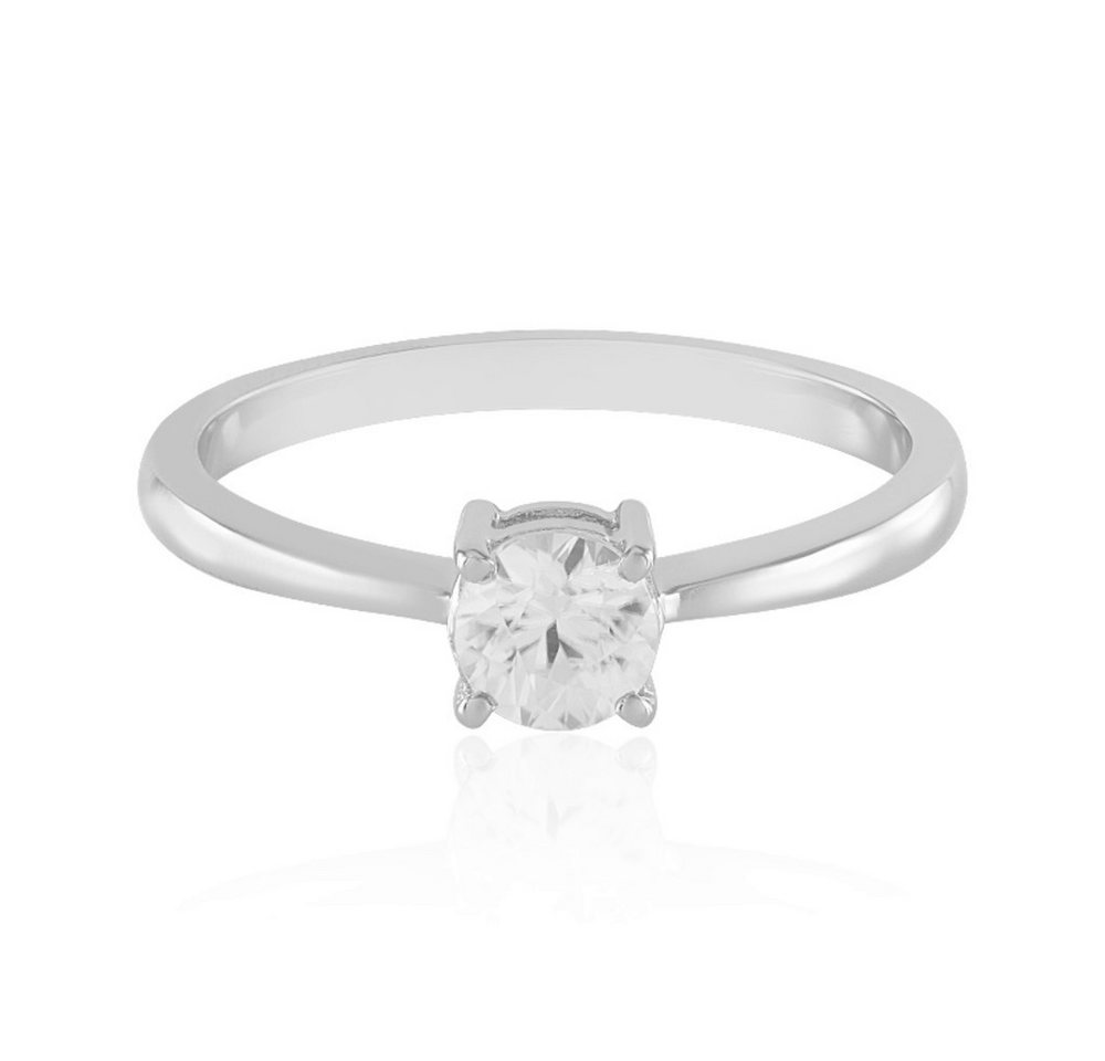 Cavill Solitärring Cavill Zirkonring 0,85 ct, platinierter 925 Silber, Brillantschliff (1-tlg) von Cavill
