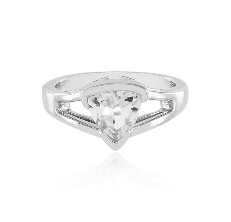 Cavill Solitärring Weißer Topas 1,13 ct Trillantschliff Ring Sterlingsilber platin (1-tlg) von Cavill