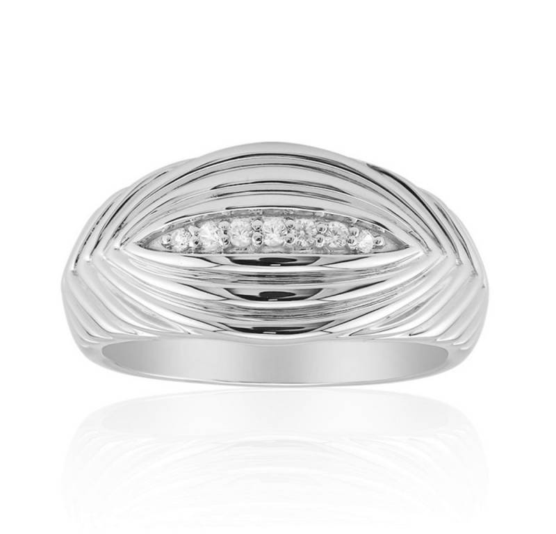 Cavill Silberring Cavill Ring Sterlingsilber 925 mit 0,086 ct Zirkon Wellen-Design (1-tlg) von Cavill