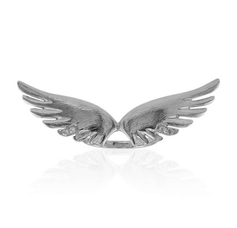 Cavill Silberring Cavill Ring Sterlingsilber 925, 4 Zirkone 0,08 ct, Flügel (1-tlg) von Cavill