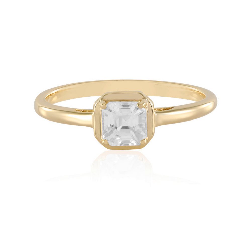 Cavill Solitärring Sterlingsilberring 1,53 ct Zirkon, vergoldet, Oktagon-Asscher (1-tlg) von Cavill