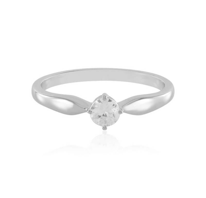 Cavill Solitärring Cavill Zirkon Ring 0,59 ct Rundschliff, 925 Sterling Silber platiniert (1-tlg) von Cavill
