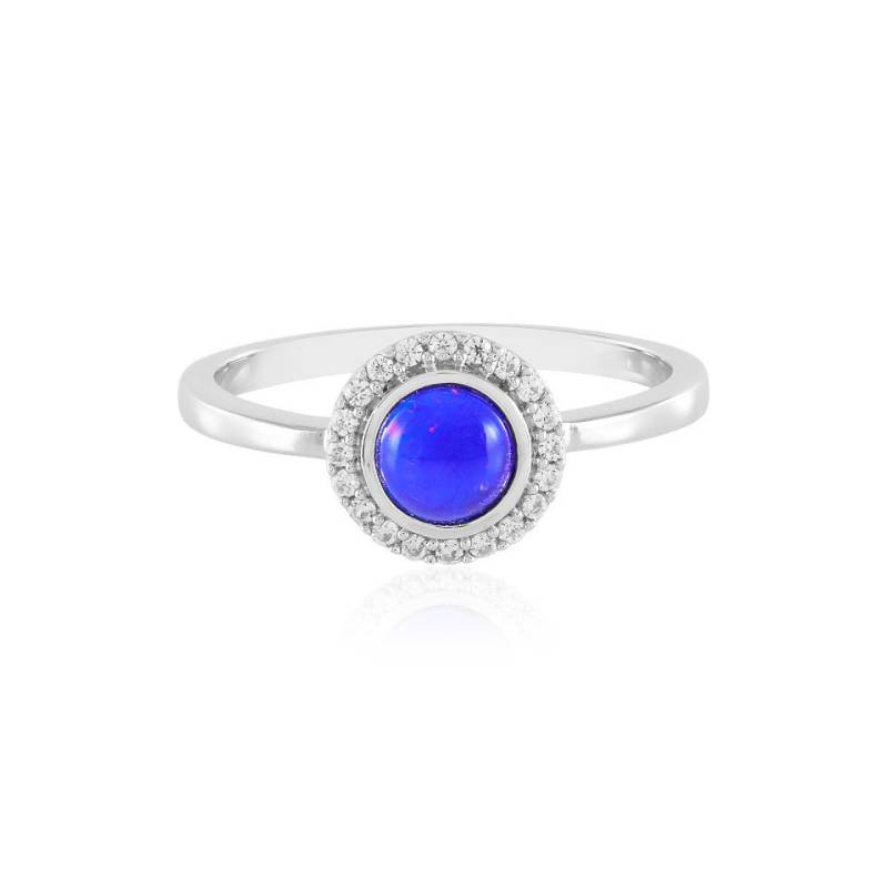 J Classics Silberring Äthiopischer Blauer Opal-Silberring von J Classics