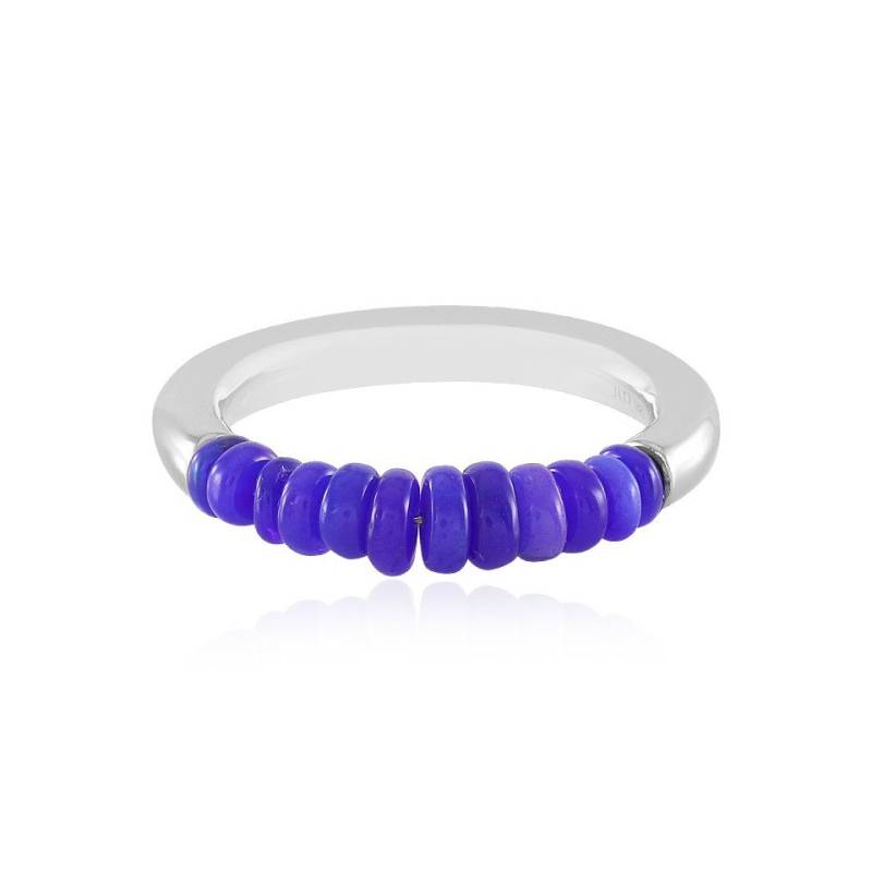 J Classics Silberring Äthiopischer Blauer Opal-Silberring von J Classics