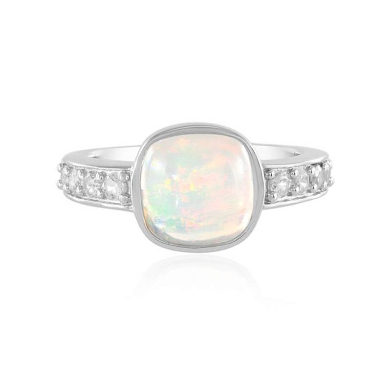 Cavill Silberring Welo Opal Ring 1,23 ct Platinbeschichtet 925 Silber mit Zirkonen (1-tlg) von Cavill