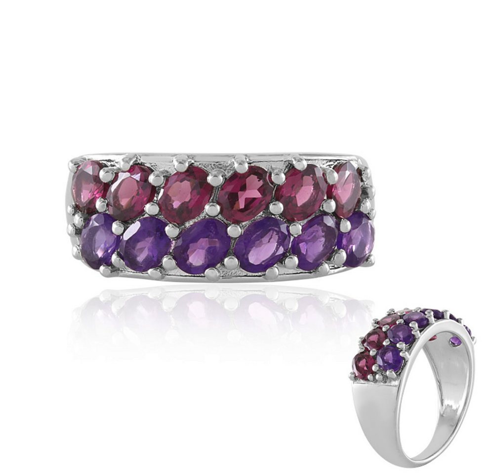 Cavill Silberring Cavill Ring Sterlingsilber platinbesch., 2,12 ct Amethyst Oval (1-tlg) von Cavill