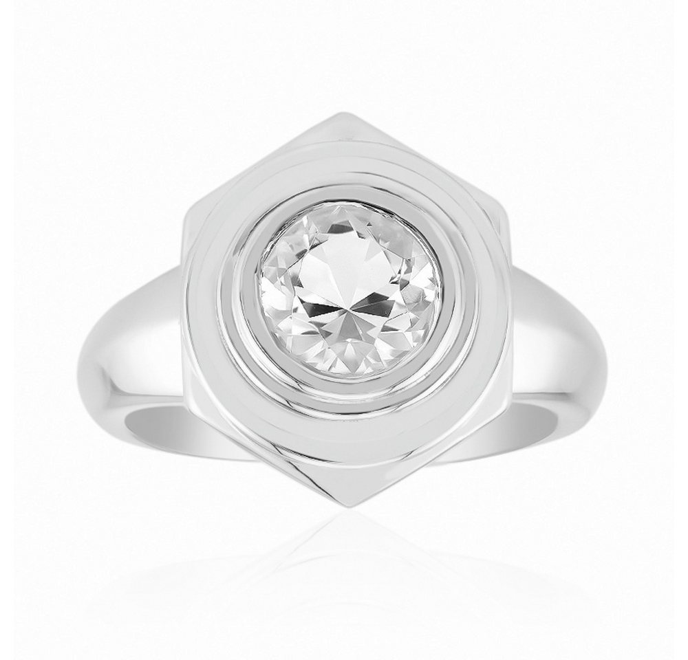 Cavill Solitärring Cavill Herkimer Quarz 0,93 ct Ring 925 Silber, Brillantschliff (1-tlg) von Cavill