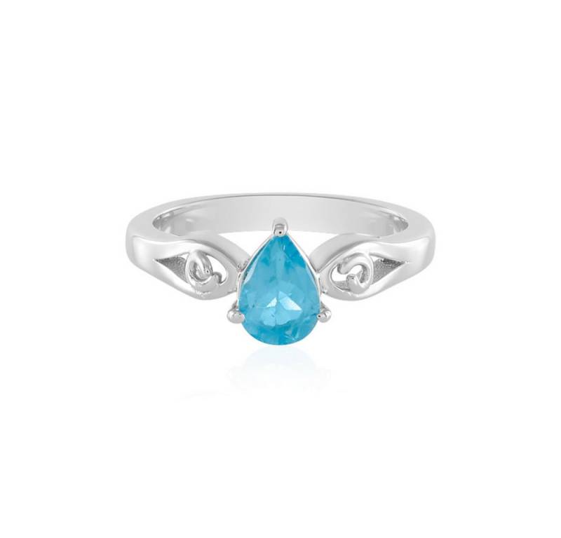 Cavill Silberring Cavill Ring 0,71 ct blauer Apatit, 925 Sterling Silber platin (1-tlg) Cavill Silberring Cavill Ring 0,71 ct blauer Apatit, 925 Sterling Silber platin (1-tlg) von Cavill
