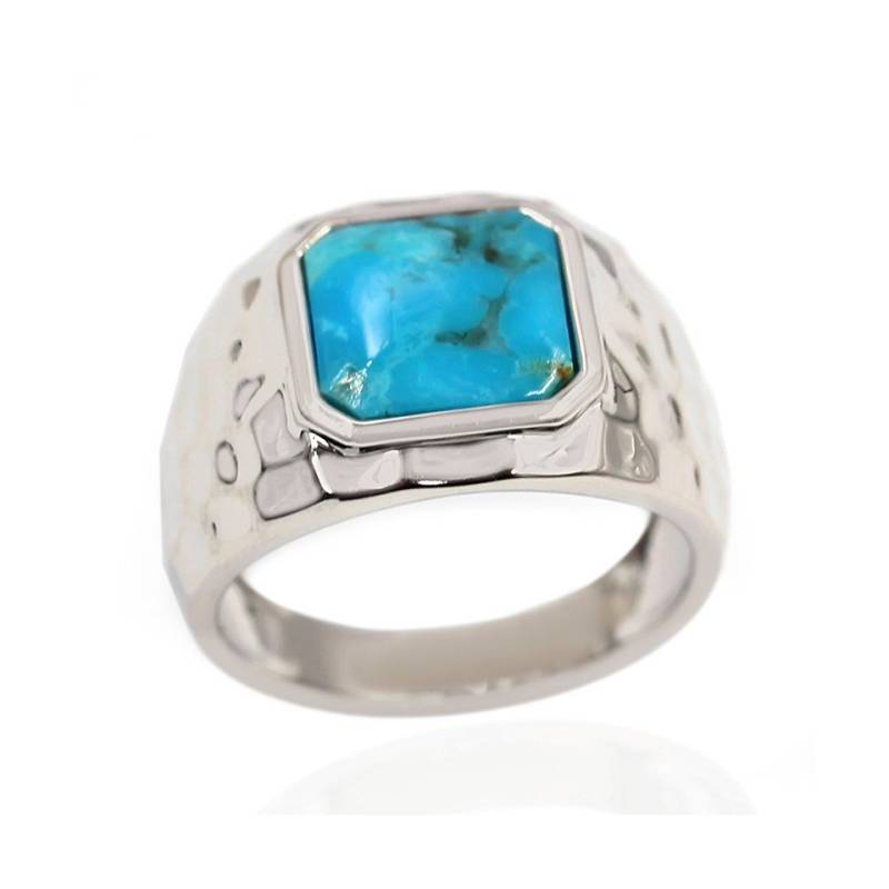 J Classics Silberring Blauer Kingman Mohave-Türkis-Silberring (Faszination Türkis) von J Classics